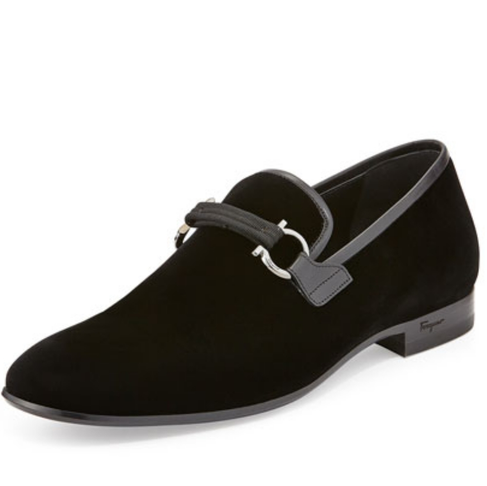 Salvatore Ferragamo Party Velvet Loafers